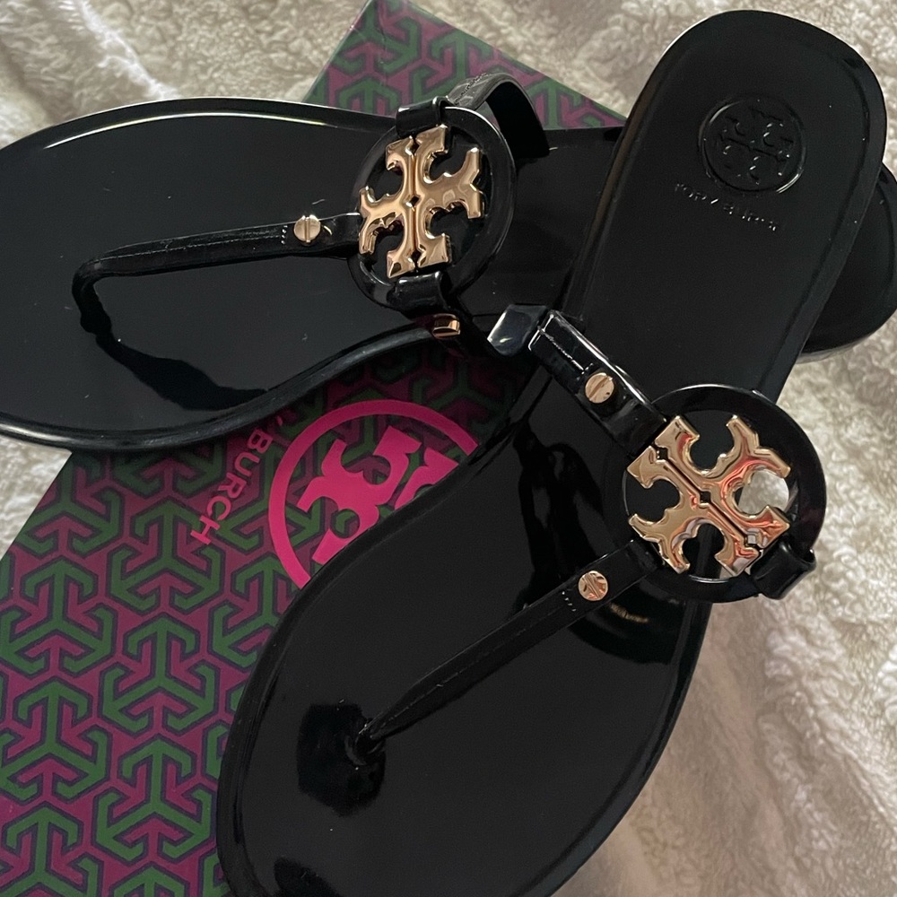 Black Tory Burch Sandals (thin strap)
